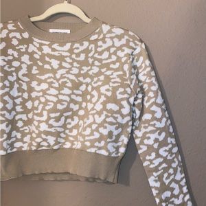 Like new Goodnight Macaroon printed cropped sweater